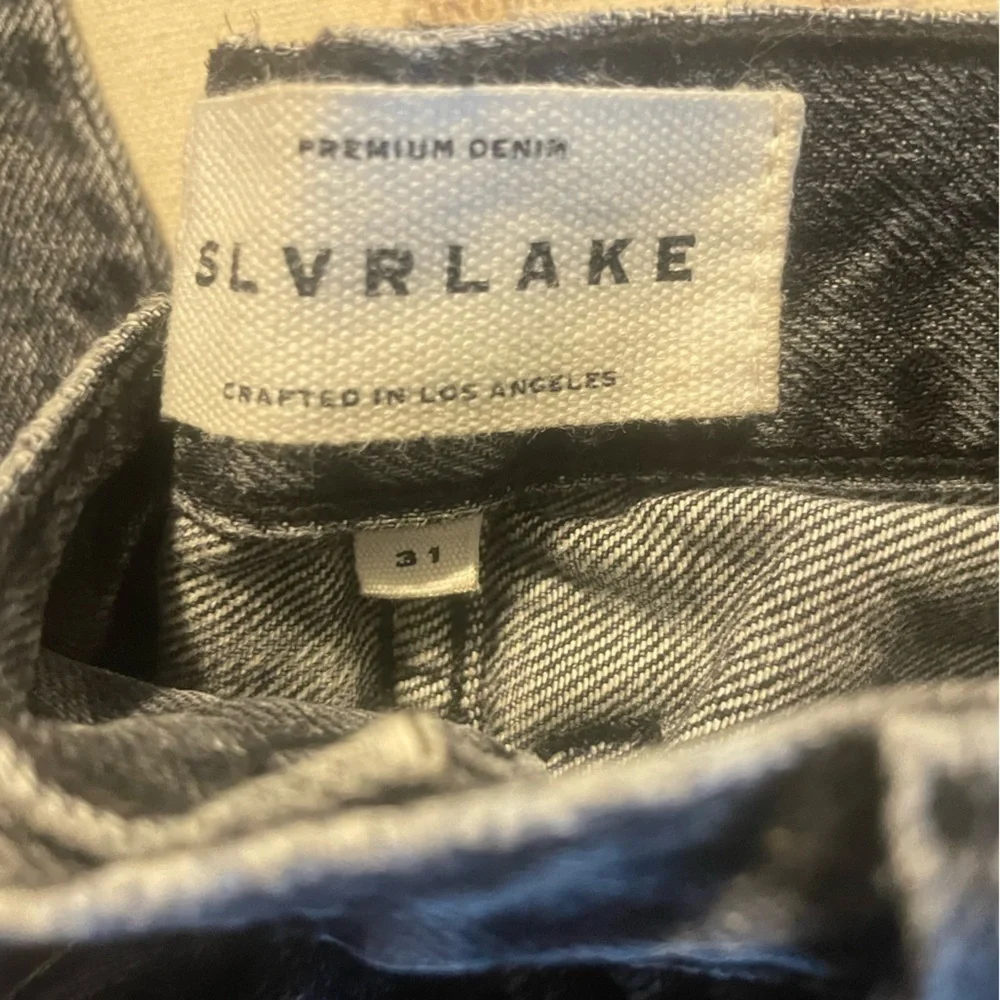 SLVRLAKE Rider Break Down Split
Hem Jeans Straight Leg Black Denim Size 31 - Picture 15 of 16
